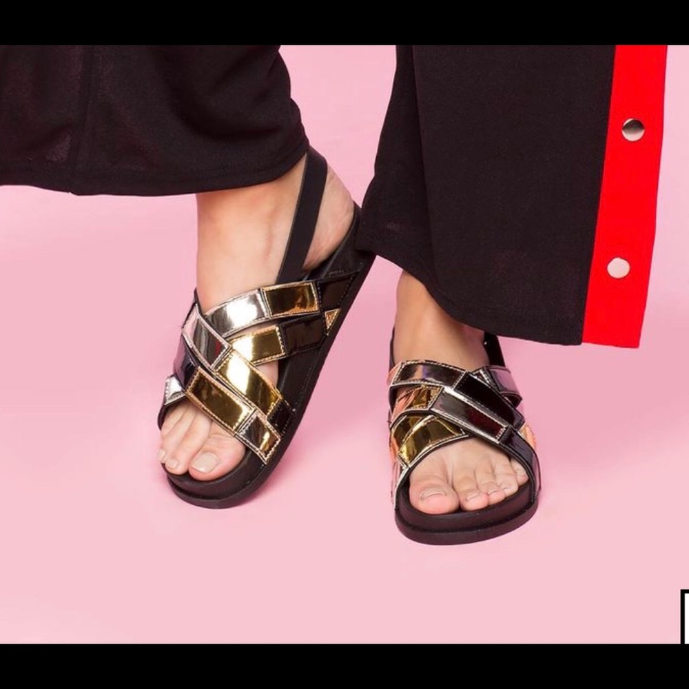 Shimmering Platform Sandal